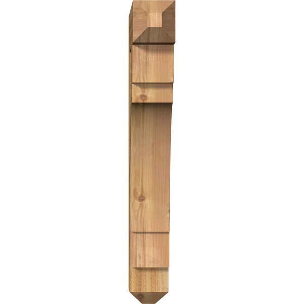 Merced Craftsman Rough Sawn Bracket, Western Red Cedar, 4W X 18D X 30H